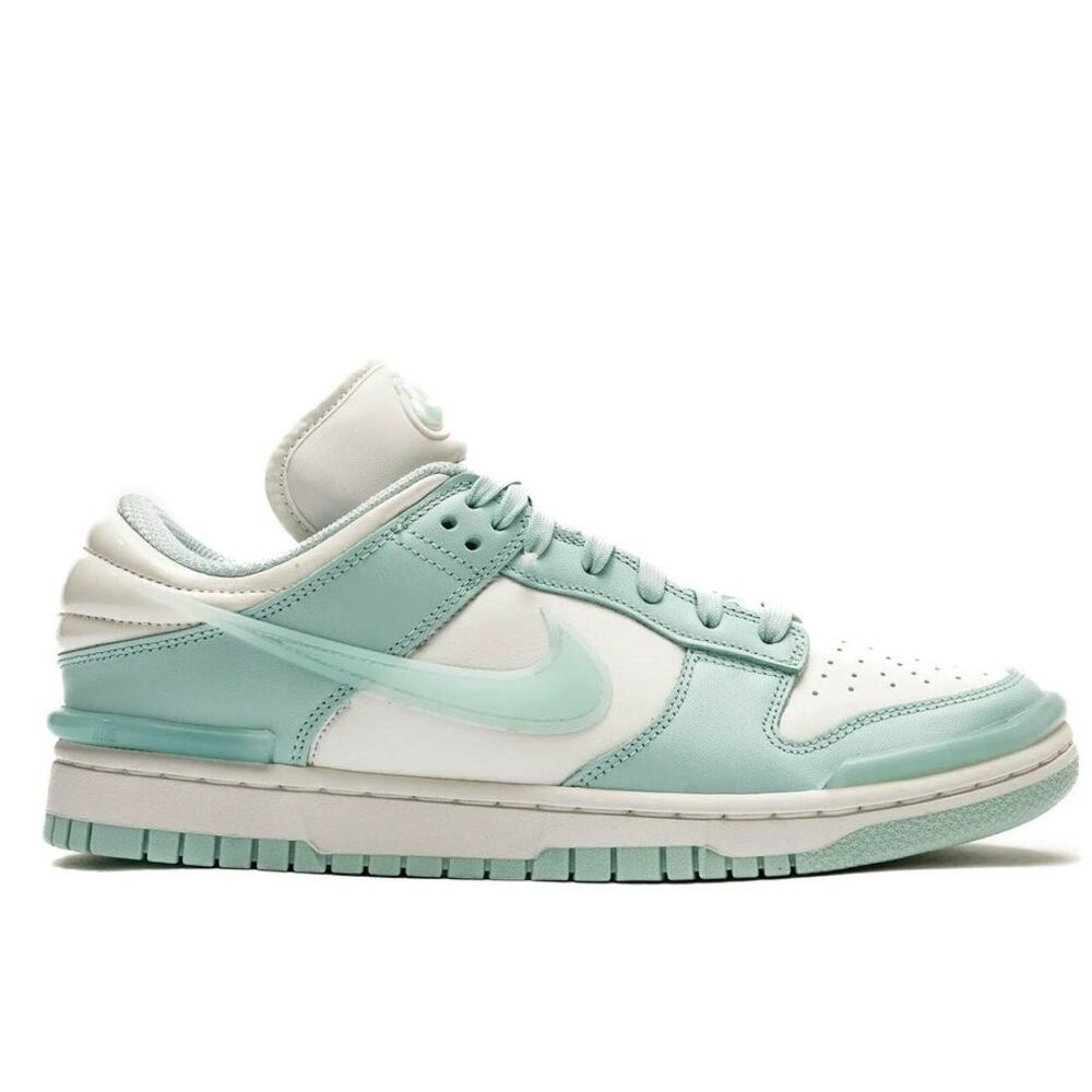 Nike Dunk Low Twist Sneakers Low Top Leather Summit White Jade Ice Green 9.5